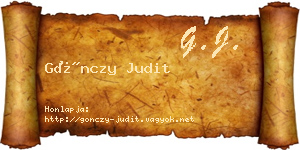 Gönczy Judit névjegykártya